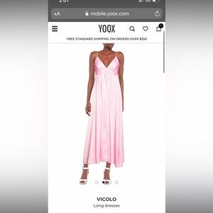 yoox light pink gown nwt size small